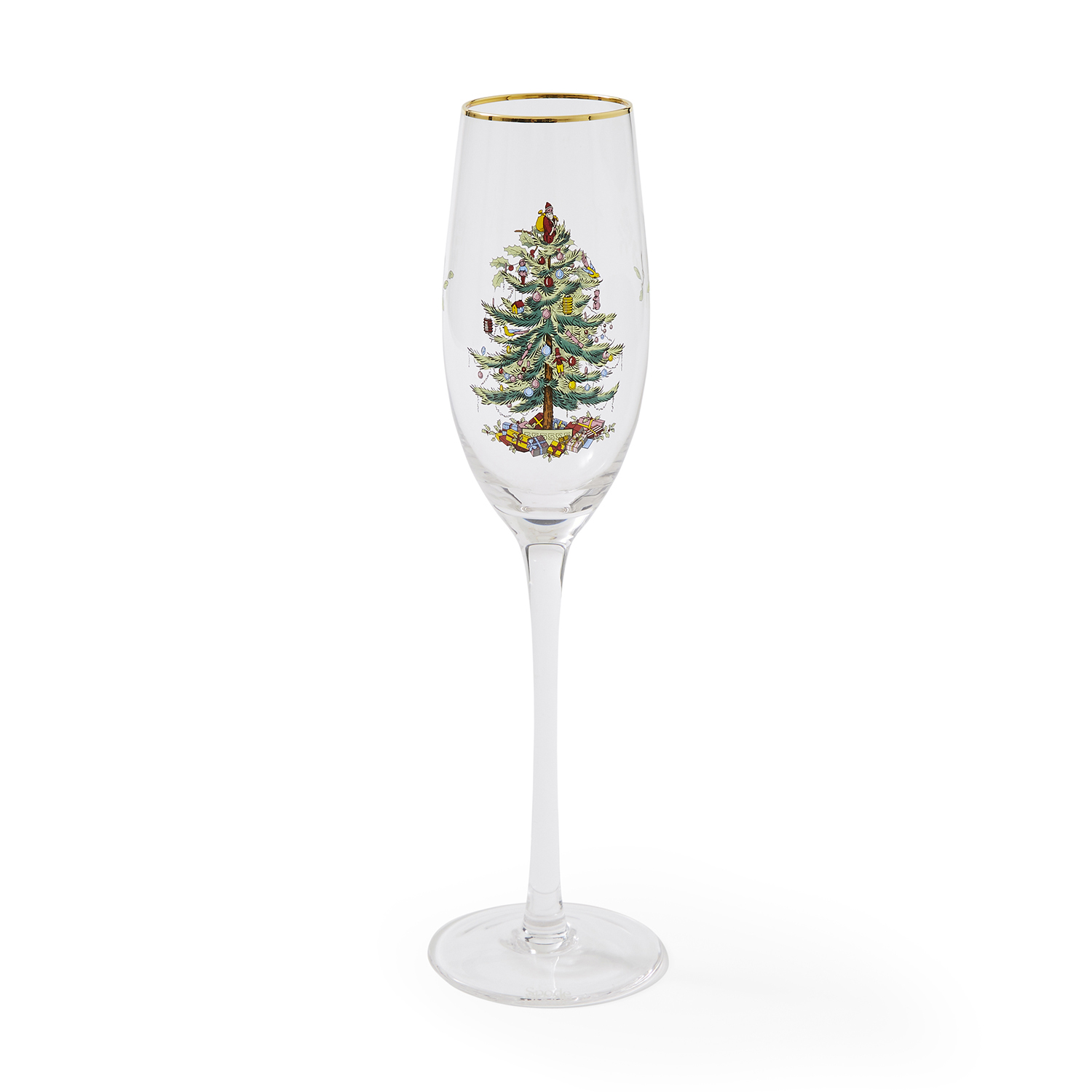 Christmas Tree Set of 4 Champagne Flutes image number null